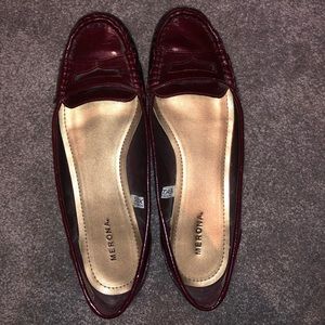 Burgundy Womens Loafers Size 9